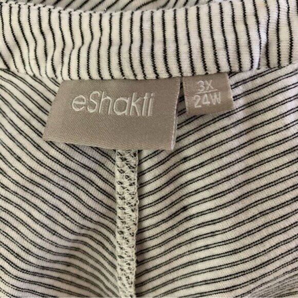 eShakti 3X Gray White Twist Front Long Sleeve Tunic Top Plus Size - Picture 4 of 5